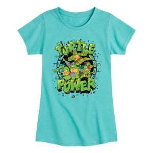 Girls' - Teenage Mutant Ninja Turtles - Turtle Power New Fitted Short Sleeve Graphic T-Shirt - 1 of 4