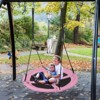 Costway 40" Flying Saucer Tree Swing Indoor Outdoor Play Set Kids Christmas Gift Purple/Blue/Green/Colorful/Blue Rocket/Blue Whale/Woods/Dark Green/Dark Pink/Yellow/Pink - 3 of 4