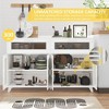 47'' Sideboard Buffet Cabinet with Power Outlet & LED Light, Sideboard Cabinet with Acrylic Fluted Door and Drawer, Wood Kitchen Cabinets Coffee Bar - 3 of 4