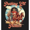 "Parking Lot Pioneer" Old West Wagon Football Cowboy Adult Long Sleeve Hoodie - image 2 of 2