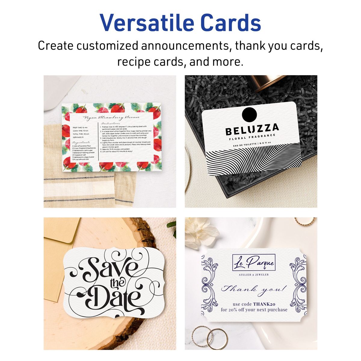 Avery Matte White Postcards, 4" x 6" Rectangle - thumbnail 4