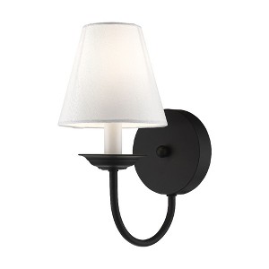 Livex Lighting Mendham 1 - Light Wall Light in  Black - 1 of 1