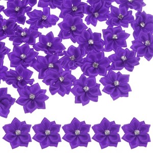 Unique Bargains Artificial Satin Rhinestone Mini Fabric Ribbons 1.2 Inch 150 Pcs - 1 of 4