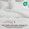 2/3 Pcs Waffle Comforter Set Soft Cotton Bedding Set Premium Cotton Cover with Polyester Fill for All Seasons - 3 of 4