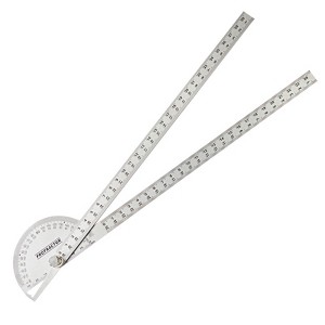 Okuna Outpost 30cm Protractor with Swing Arm for Woodworking Tools, Engineering, Architecture, 7.9 x 5.1 x 0.5 In - 1 of 4