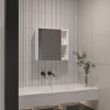 GlasFlength Decorative Wall Mirrors Bathroom Decor Cabinet Accent Mirror Vanity Mirrors Open Shelves for Bathroom Wall, White, 19.6"*5.5"*18.6" - 3 of 4