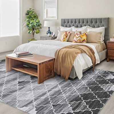 Area Rugs Moroccan Rugs Geometric Rug Non-Slip Rugs Abstract Distressed Accent Carpet