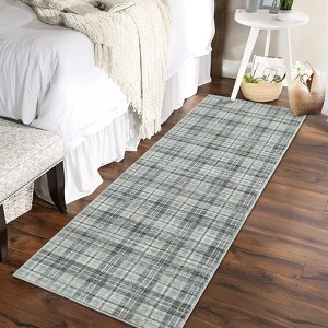 Nasitip Modern Geometric Plaid Area Rugs for Living Room Soft Low Pile Non-Sliping, Machine Washable - 1 of 4