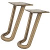 Dritz 2ct Home Modern Hairpin Legs Antique Brass: Table Legs Brass, Furniture Feet, Metal Craft Embellishments - 2 of 4