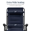 Best Choice Products Oversized Padded Zero Gravity Chair, Folding Outdoor Patio Recliner w/ Side Tray - 3 of 4