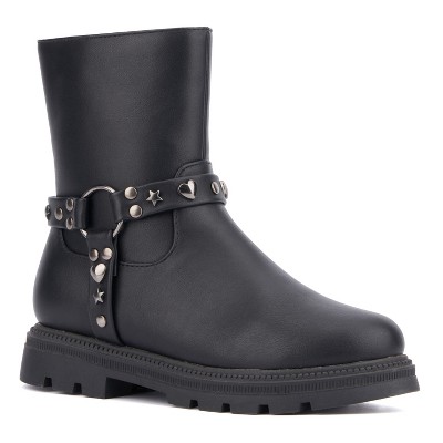 Olivia Miller Girl's Harness Lug Sole Boots