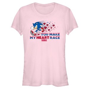 Junior's Sonic the Hedgehog You Make My Heart Race T-Shirt - 1 of 4