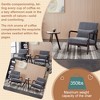 Racxily Mid-Century Modern Accent Chair - Upholstered Reading Chair with Pillow, Sturdy Rubberwood, Ergonomic Comfort for Living Room/Bedroom - 4 of 4