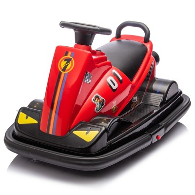 Whisen Kids Ride On Motor Bumper Car, Integrating System, Rotate 360 Degrees in Place, Cute Appearance Design for Kids aged 3-5