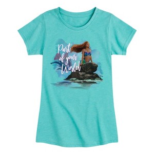 Girls' - Disney - Part Of Your World Fitted Short Sleeve Graphic T-Shirt - 1 of 4