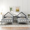 Platform Bed Frame Modern with Built-in Nightstand for Kids Bedroom 77.8"W - 3irtyhousy - 3 of 4