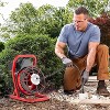 50ft Drain Cleaning Machine, 1/2 Inch Electric Drain Auger with 6 Cutters & Foot Switch, Portable Sewer Snake for 2" to 4" Pipes - 4 of 4
