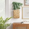 Hanging Woven Planter with Eucalyptus Plants Wall Sculpture Green - Threshold™ - image 2 of 3