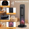 SEVOBAL Indoor Heaters 25" Tower Space Heater with 3D Flame Oscillation Adjustable Thermostat for Bedroom Living Room - 2 of 4