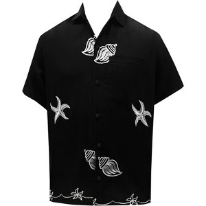 LA LEELA Men's Beach Cruise Holidays Shirts Casual Button Down Shirts For Men Summer Vacation Aloha Tops Hawaiian Shirt - 1 of 3