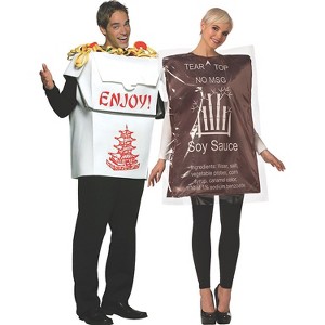 Adult Chinese Food Takeout Couple Costumes - 1 of 2