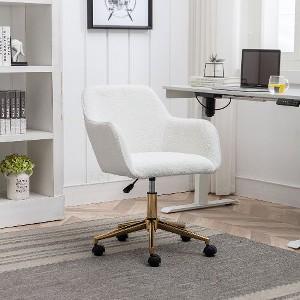 CAVINAS Modern Swivel Home Office Desk Chairs, Adjustable Height Office Chair, 360 Revolving Home Office Chair with Universal Wheel for Indoor - 1 of 4
