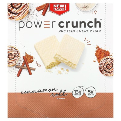 BNRG Power Crunch Protein Energy Bar, Cinnamon Roll, 12 Bars, 1.4 oz (40 g) Each