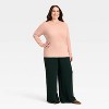Women's Slim Fit Long Sleeve Embellished Ribbed Top - A New Day™ - 3 of 4