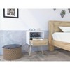 NicBex Nightstand with 1 Drawer,15.75 inch Bedside Table with Open Shelf and  Wood Legs,Modern Side Table for Bedroom,Living Room - 4 of 4