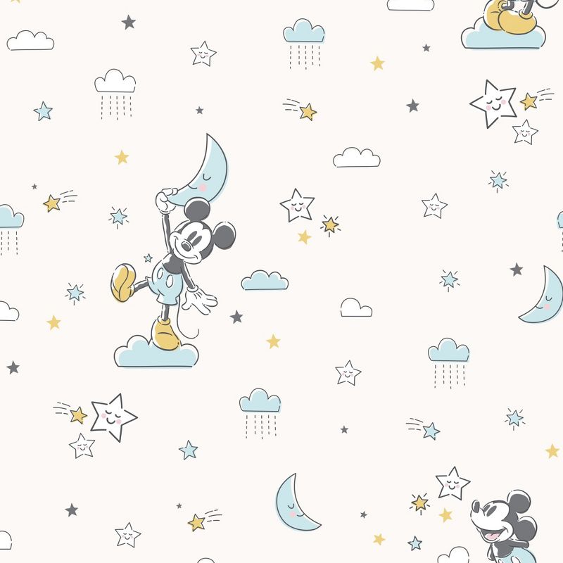 Lambs & Ivy Disney Baby Moonlight Mickey Mouse Fitted Crib Sheet - White, 5 of 6