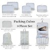 9 Set Packing Cubes - Suitcase Organizer, Cute Packing Cubes, Travel Bags Organizer for Luggage with Hanging Toiletry - 3 of 4