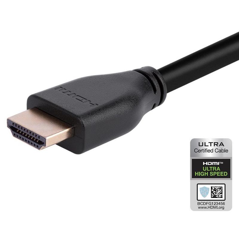 Monoprice 8K HDMI 2.1 Cable - 3 Feet - Black | Certified Ultra High Speed, 8K@60Hz, 48Gbps, Compatible with Sony PS5 / PS5 Digital Edition / Microsoft, 4 of 7