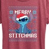 Women's - Lilo and Stitch - Merry Stitchmas Christmas Short Sleeve Graphic T-Shirt - 2 of 4