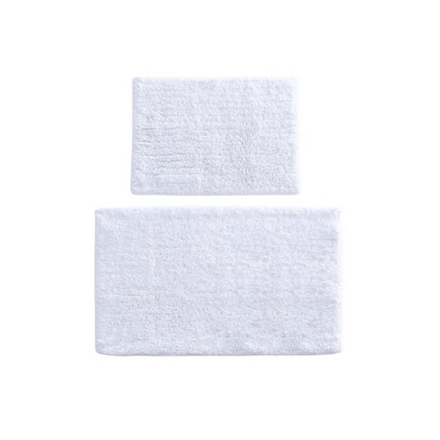 2pk Fuzzy Foam Bath Rug Gray - Threshold