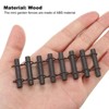 Unique Bargains Wood Miniature Decorative DIY Garden Fence 3.5 Inch Brown 2 Pcs - 4 of 4