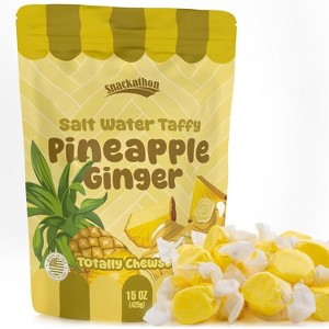 Snackathon Salt Water Taffy Single Flavor, Pineapple Ginger, 15 Ounce - 1 of 4