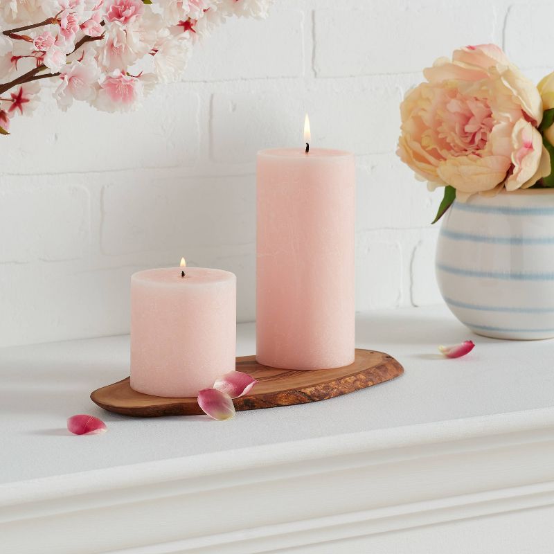 Peony & Cherry Blossom Cozy Pillar Candle Pink - Threshold™, 3 of 5