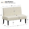 Yaheetech Armless Loveseat, Mini Sofa Seat made with Rubberwood Legs and USB Ports for Living Room - 3 of 4