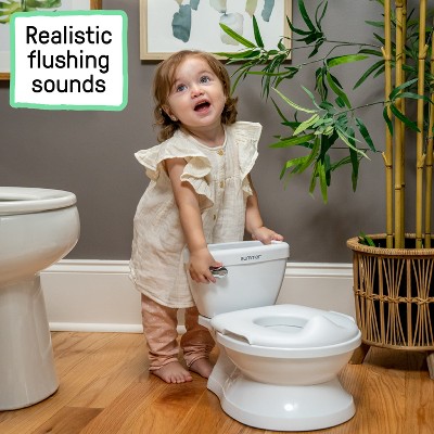White Toddler Potty Training Chair with Flushing Sound