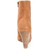 Journee Signature Womens Genuine Leather Reeya Almond Toe Wedge Ankle Booties - 3 of 4