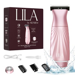 LILA by AKUNBEM Pearl P1 Pro 2-in-1 Women's Bikini Trimmer & Shaver - Painless, Waterproof, with Adjustable Magnetic Blades - 1 of 4