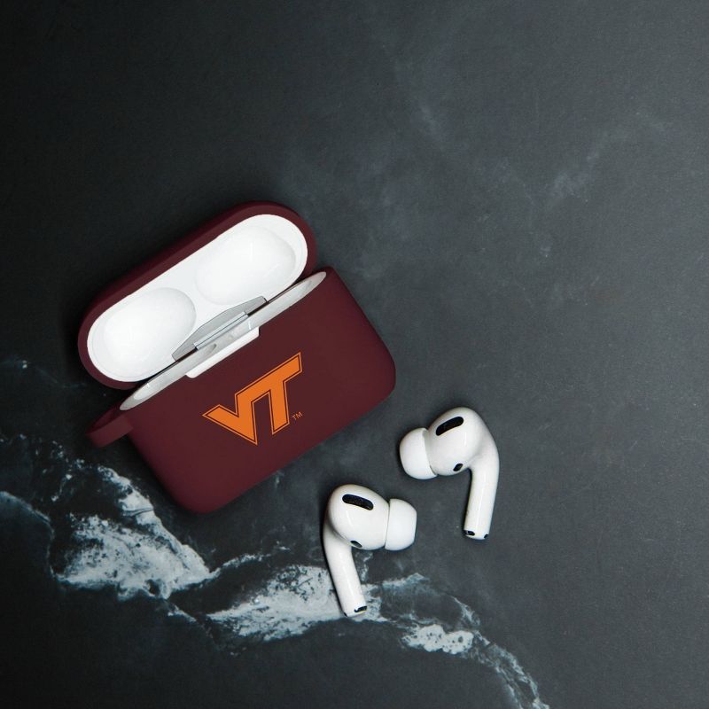 NCAA Virginia Tech Hokies Apple AirPods Pro Compatible Silicone Battery Case Cover - Maroon, 2 of 3