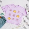 Simply Sage Market Women's Pumpkins and Flowers Short Sleeve Relaxed Fit Cropped Tee - 3 of 4