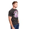 Five Nights At Freddy's Mega PizzaPlex Chibi Group Shot Men's Black Mineral Wash Oversized Crew Neck Short Sleeve T-shirt - 2 of 4