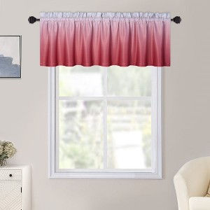 Ombre Short Room Darkening Blackout Kitchen Curtains for Small Windows - 1 of 4