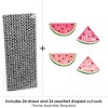 Big Dot of Happiness Sweet Watermelon - Paper Straw Decor - Fruit Party Striped Decorative Straws - Set of 24 - 3 of 4