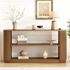 NicBex Modern 3-Tier Console Table with Fluted Curved Corners,Minimalist Entryway Table for Study,Hallway,Living Room - 2 of 4