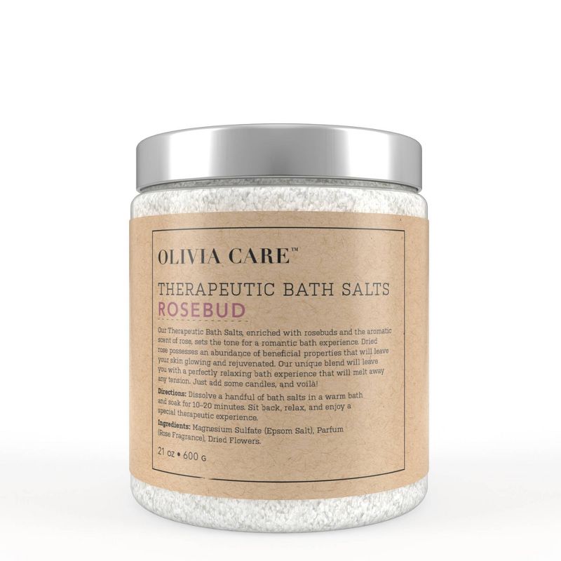 Olivia Care Bath Salts - Rosebud - 21oz, 1 of 5