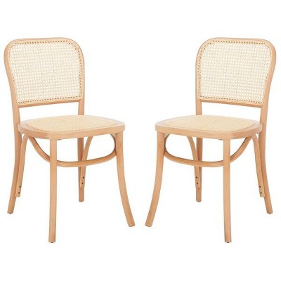 Keiko Cane Dining Chair (Set of 2) - DCH9505 - Natural - Safavieh
