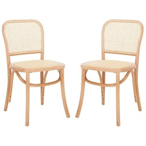 Keiko Cane Dining Chair (Set of 2) - DCH9505 - Natural - Safavieh - 1 of 4